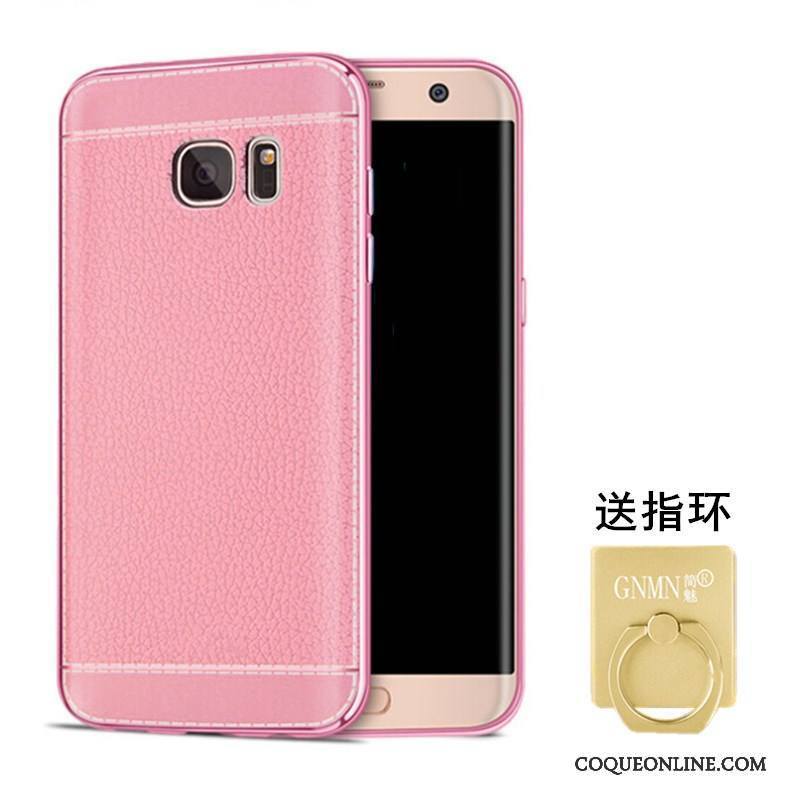 Samsung Galaxy S6 Rose Protection Silicone Coque Étoile Modèle Fleurie Étui