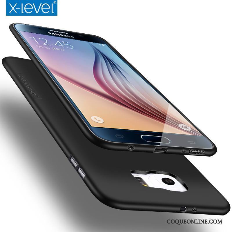Samsung Galaxy S6 Tendance Silicone Étui Incassable Étoile Noir Coque De Téléphone