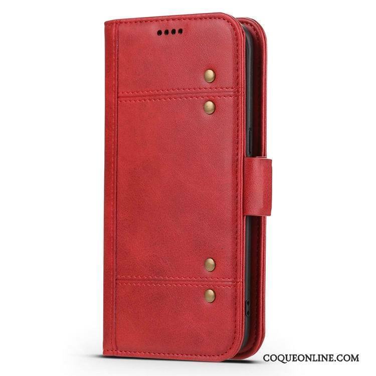 Samsung Galaxy S7 Coque Rouge Carte Business Téléphone Portable Étoile Étui En Cuir Divisé