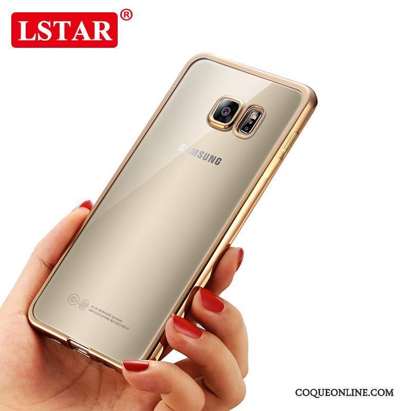 Samsung Galaxy S7 Coque Silicone Or Étui Protection Très Mince Incassable Étoile