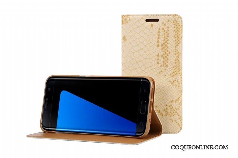 Samsung Galaxy S7 Edge Coque De Téléphone Fluide Doux Silicone Étui En Cuir Étoile Or