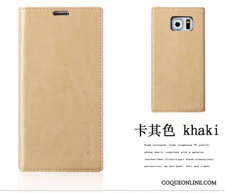 Samsung Galaxy S7 Edge Coque De Téléphone Protection Kaki Étoile Étui Téléphone Portable Clamshell