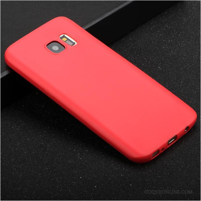 Samsung Galaxy S7 Edge Coque Personnalité Délavé En Daim Étoile Silicone Tendance Légère Rouge