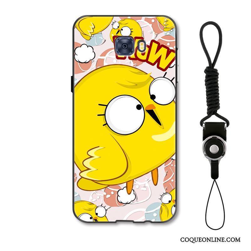 Samsung Galaxy S7 Edge Coque Étoile Petit Jaune Ornements Suspendus Dessin Animé Charmant Mode