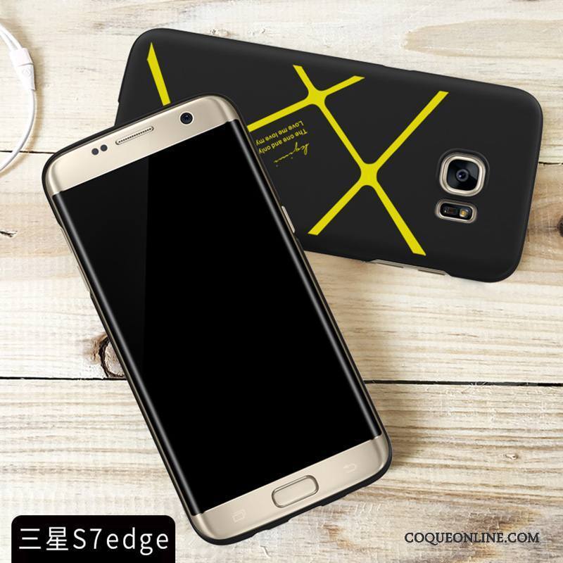 Samsung Galaxy S7 Edge Incassable Coque Protection Étui De Téléphone Étoile Jaune