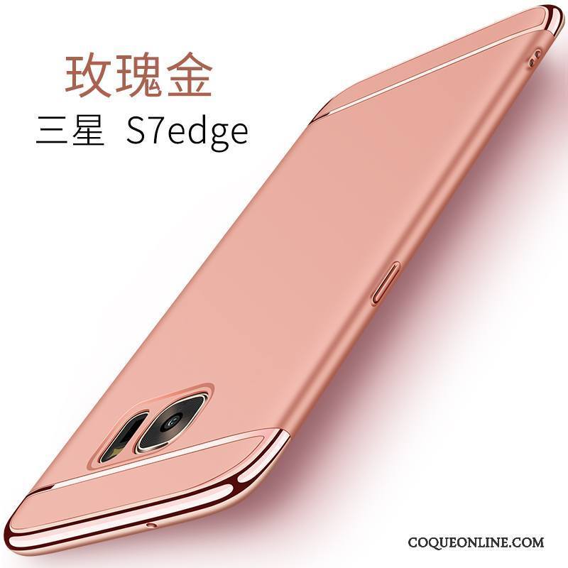 Samsung Galaxy S7 Edge Incassable Protection Rose Étui Étoile Coque De Téléphone