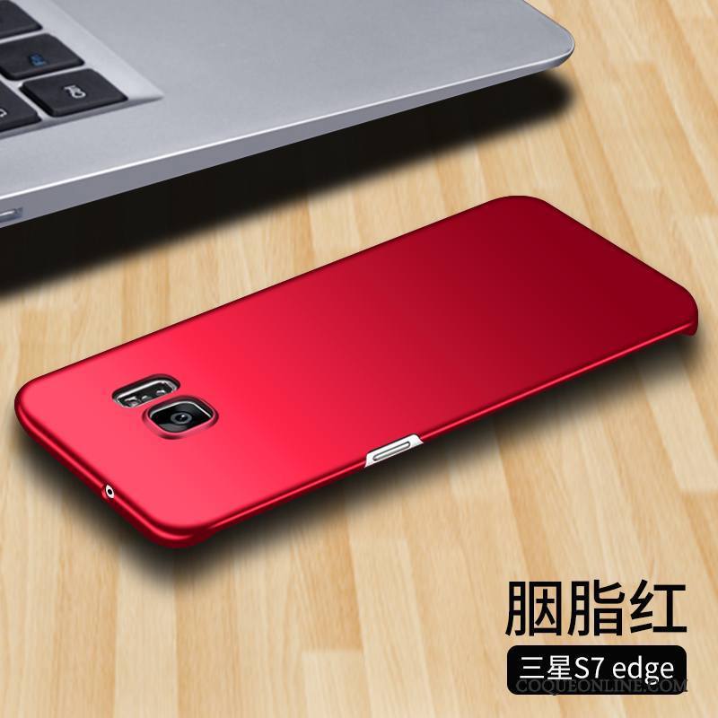 Samsung Galaxy S7 Edge Protection Rouge Coque De Téléphone Difficile Incassable Téléphone Portable Étui
