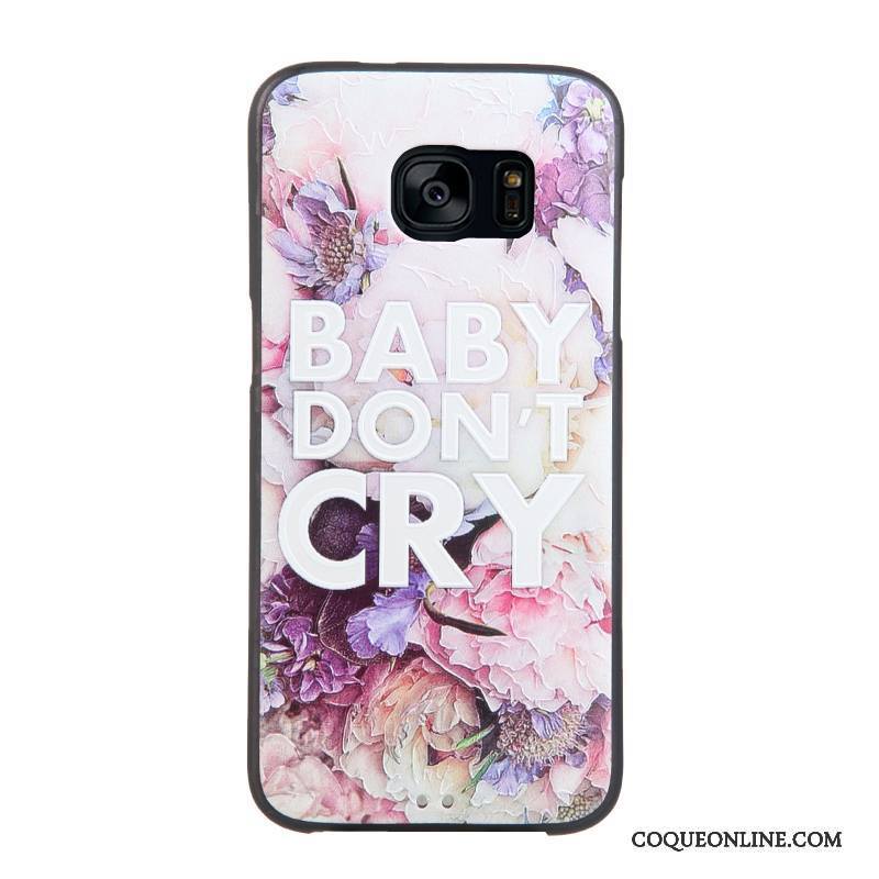 Samsung Galaxy S7 Edge Tendance Coque De Téléphone Gaufrage Silicone Étui Étoile Violet