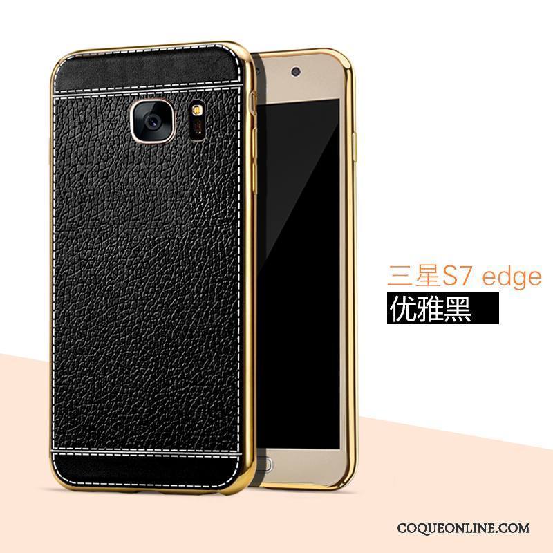 Samsung Galaxy S7 Edge Tout Compris Fluide Doux Étoile Noir Coque De Téléphone Incassable Étui
