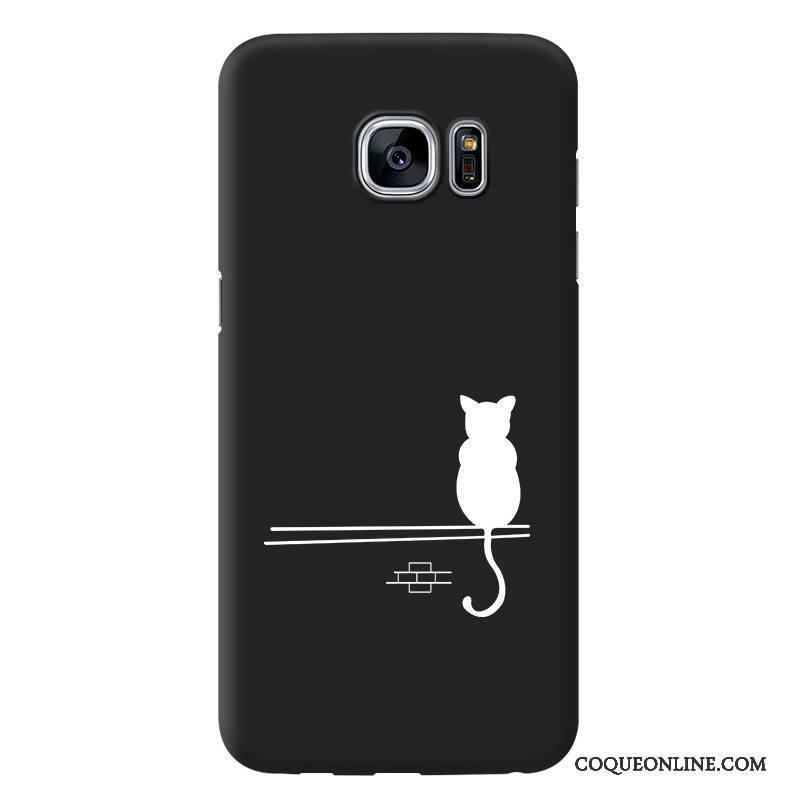 Samsung Galaxy S7 Incassable Coque Protection Difficile Étoile Délavé En Daim Noir