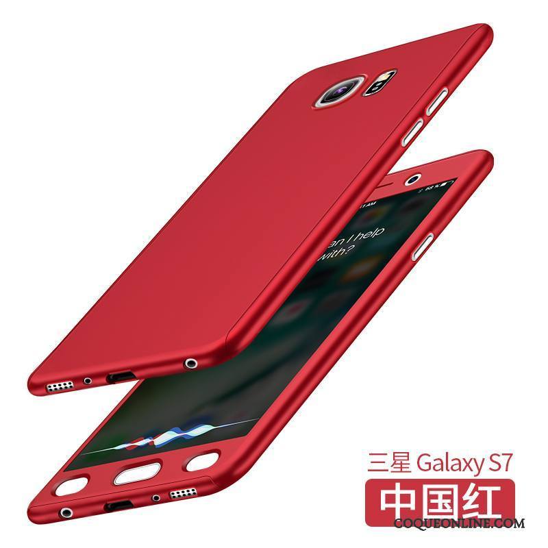 Samsung Galaxy S7 Incassable Rouge Étui Tout Compris Étoile Coque De Téléphone