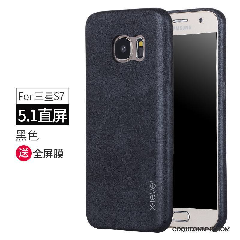 Samsung Galaxy S7 Nouveau Coque Protection Très Mince Noir Étui De Téléphone