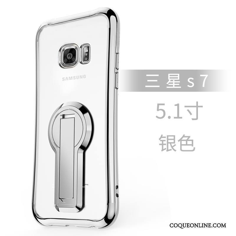Samsung Galaxy S7 Téléphone Portable Argent Étui Silicone Tout Compris Coque De Téléphone Étoile