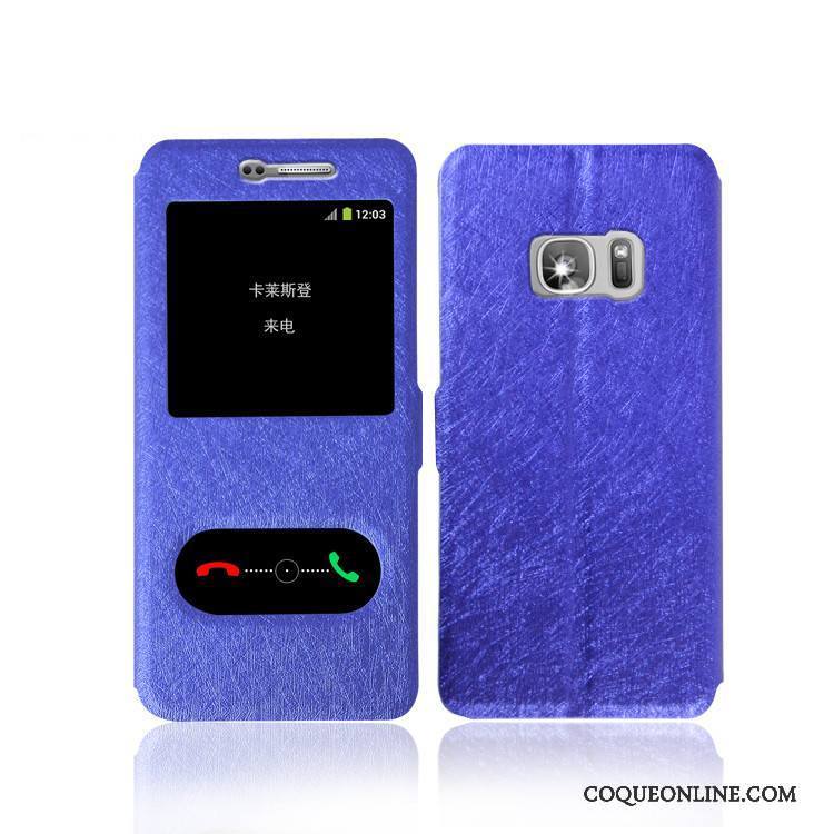 Samsung Galaxy S7 Téléphone Portable Bleu Coque De Téléphone Housse Élégant Protection Étoile