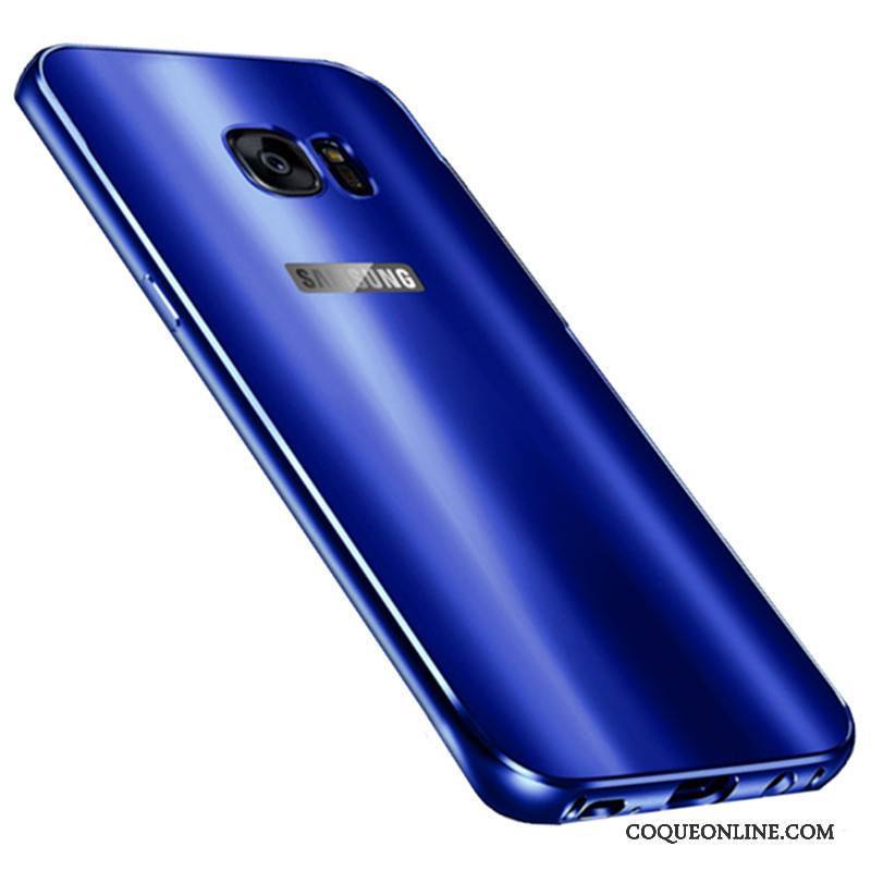 Samsung Galaxy S7 Étoile Incassable Bleu Border Protection Métal Coque De Téléphone