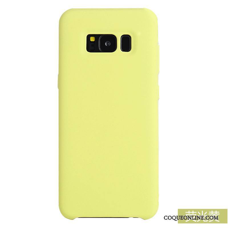 coque samsung s8 plus jaune silicone