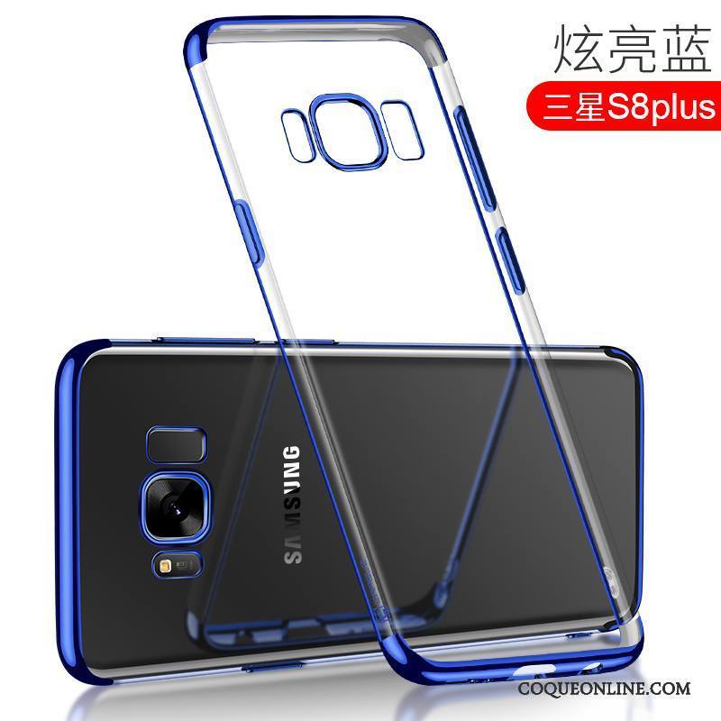 Samsung Galaxy S8+ Coque De Téléphone Bleu Étoile Transparent Tout Compris Très Mince Placage
