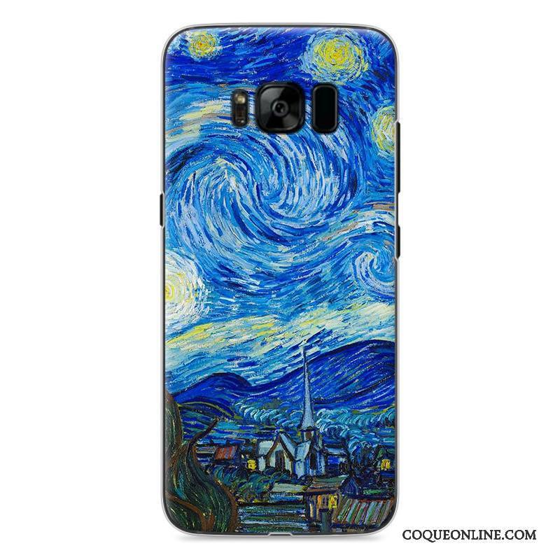 Samsung Galaxy S8 Coque De Téléphone Protection Bleu Étoile Difficile Peinture Dessin Animé