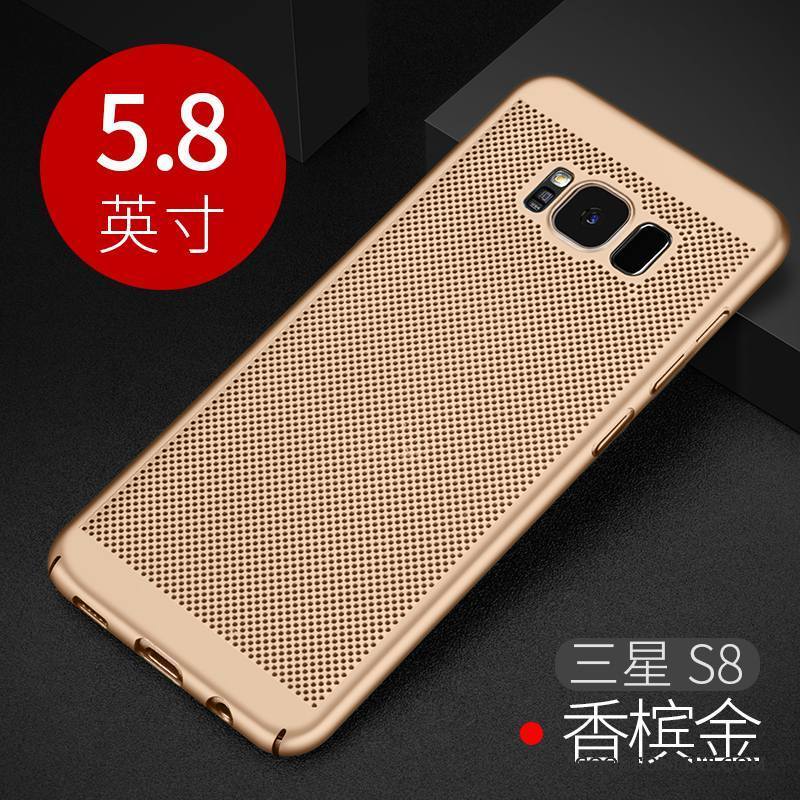 Samsung Galaxy S8+ Coque Délavé En Daim Refroidissement Incassable Étui Tendance Étoile Or