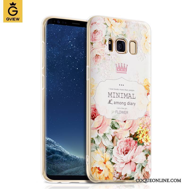 Samsung Galaxy S8 Coque Fluide Doux Étoile Frais Protection Jaune Petit Étui