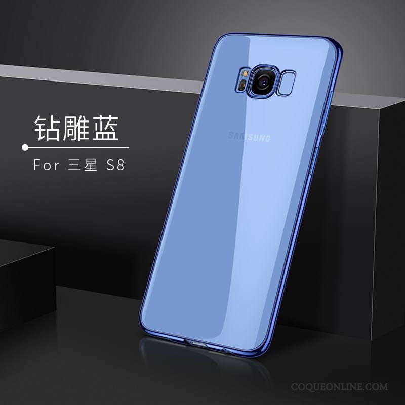 Samsung Galaxy S8 Coque Fluide Doux Étoile Étui Tendance De Téléphone Bleu