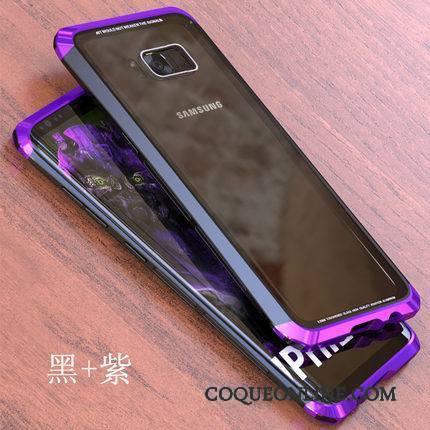 Samsung Galaxy S8+ Coque Incassable Créatif Violet Étoile Protection Couvercle Arrière Métal