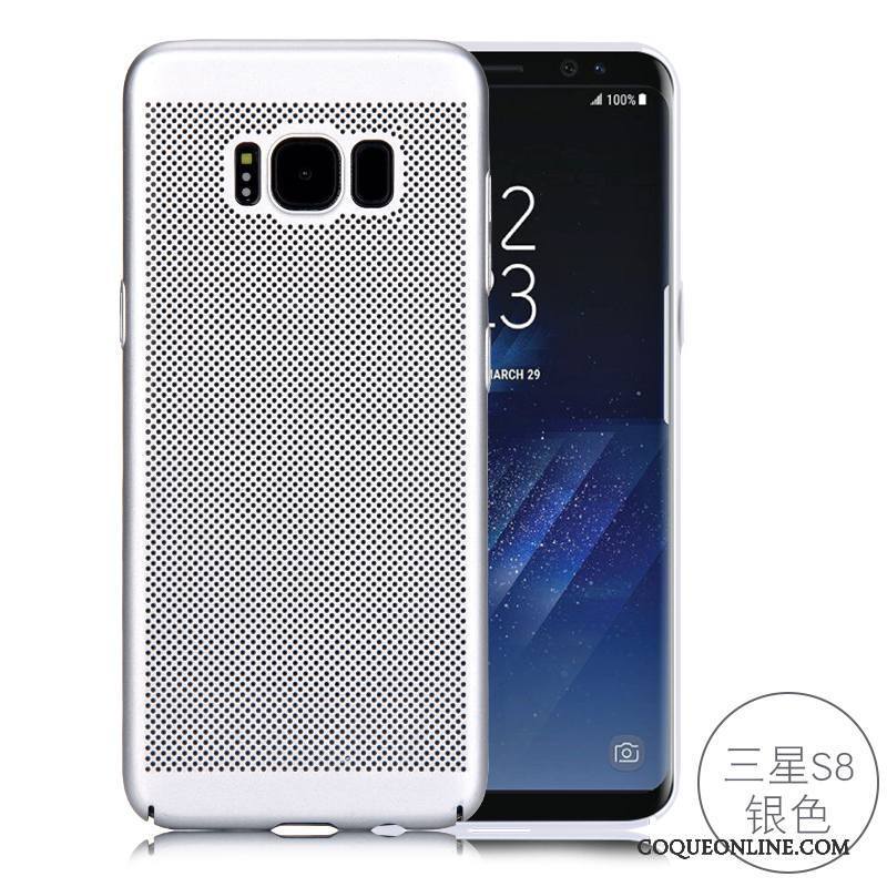 Samsung Galaxy S8 Coque Protection Étui Argent Refroidissement Très Mince Étoile Plaid