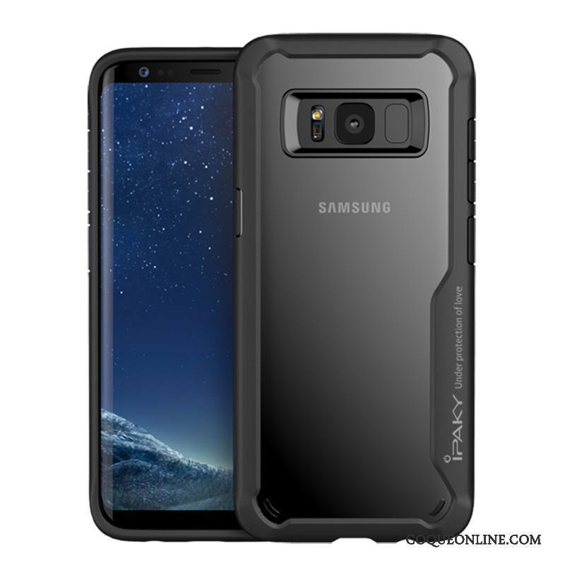 Samsung Galaxy S8 Coque Silicone Transparent Noir Personnalité Protection Créatif Étui
