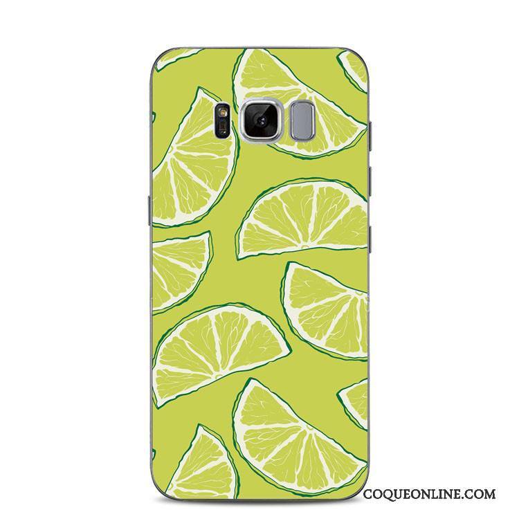 Samsung Galaxy S8+ Coque Support Gaufrage Tout Compris Silicone Fluide Doux Vert Frais