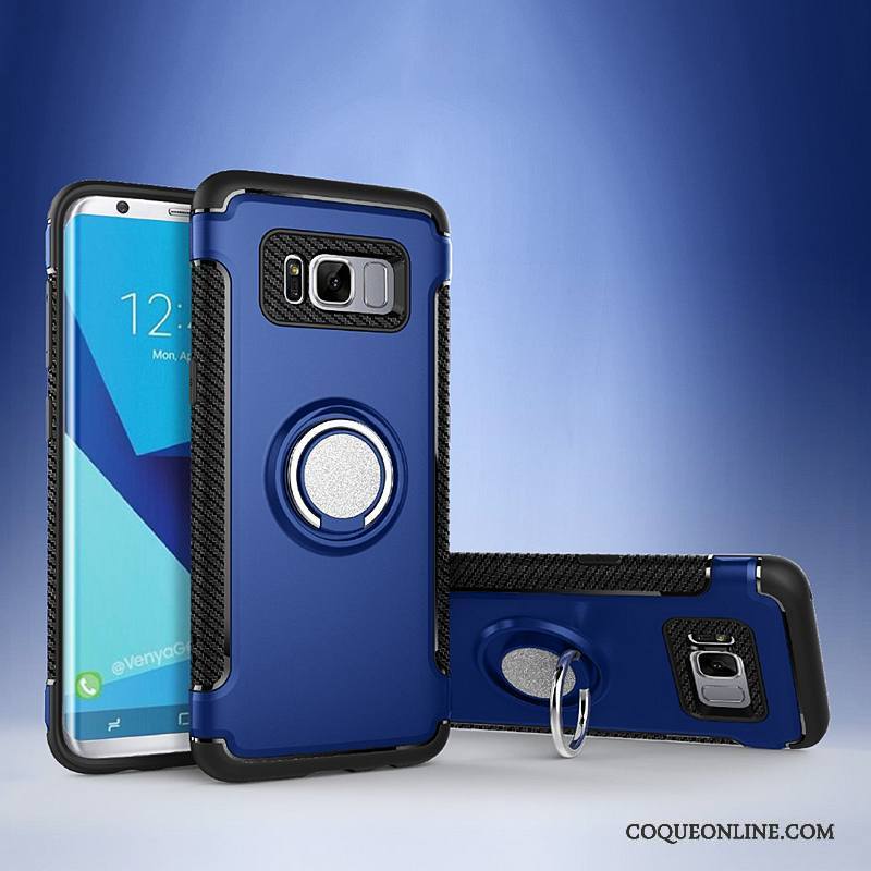Samsung Galaxy S8+ Coque Support Étui En Cuir Protection Étoile Anneau À Bord Magnétisme