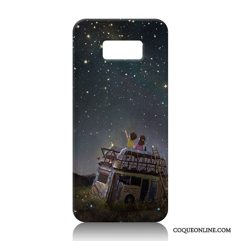 Samsung Galaxy S8+ Coque Tendance Tout Compris Téléphone Portable Étui Étoile Protection Bleu Marin