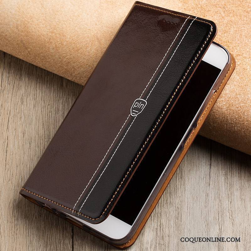 Samsung Galaxy S8+ Coque Téléphone Portable Incassable Cuir Véritable Protection Étoile Étui En Cuir Housse