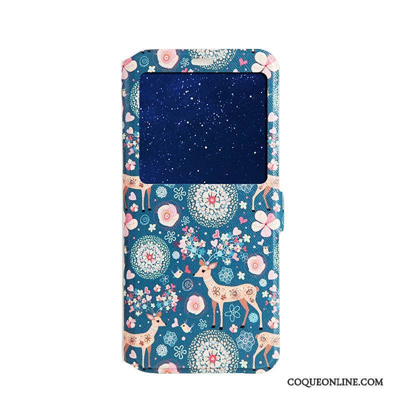 Samsung Galaxy S8 Coque Étoile Peinture Housse Fluide Doux Protection Support Bleu