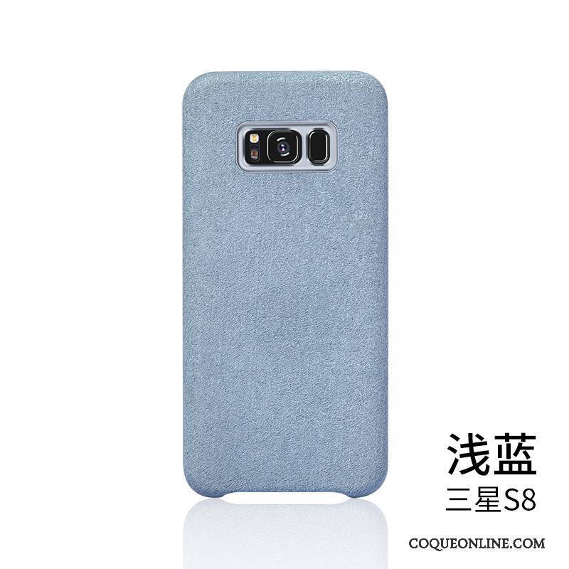 Samsung Galaxy S8 Coque Étoile Étui En Cuir Bleu Clair Europe Velours Protection Tout Compris