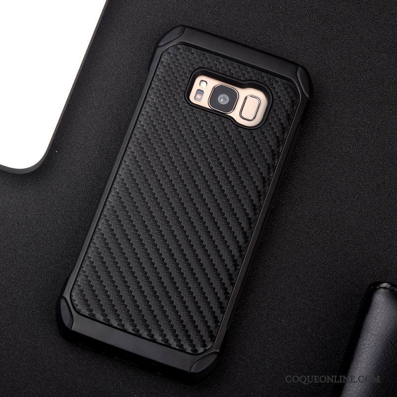 Samsung Galaxy S8 Coque Étui Tendance Modèle Fleurie Noir Incassable Étoile Fibre