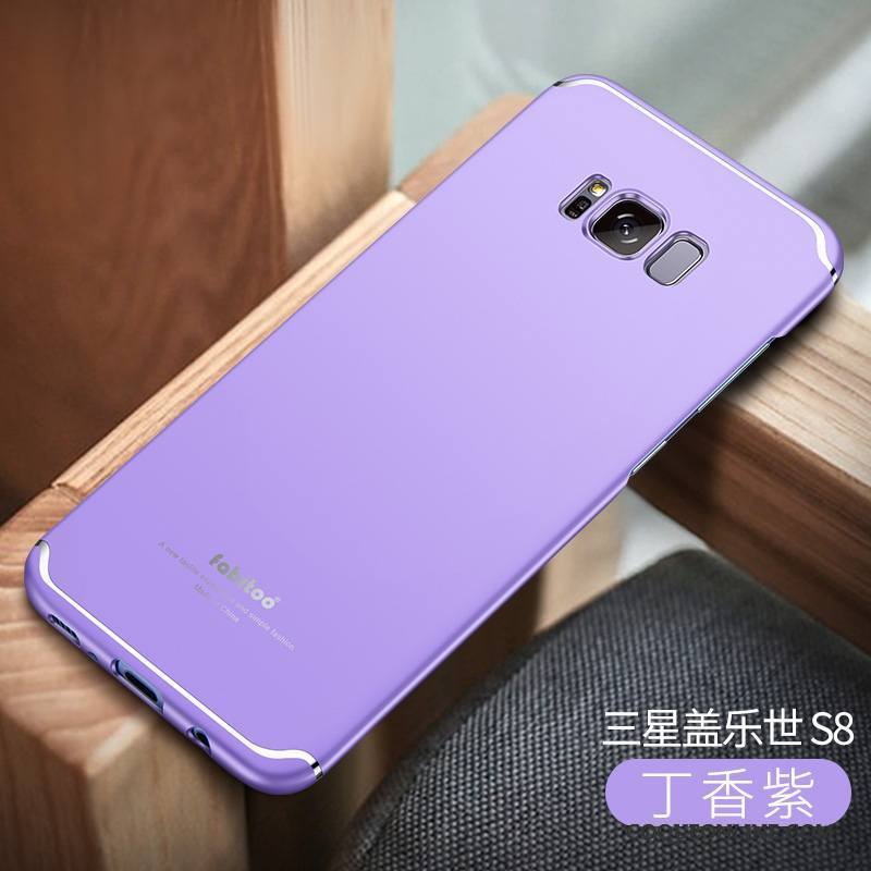Samsung Galaxy S8 Protection Difficile Coque De Téléphone Légère Violet Étui Délavé En Daim