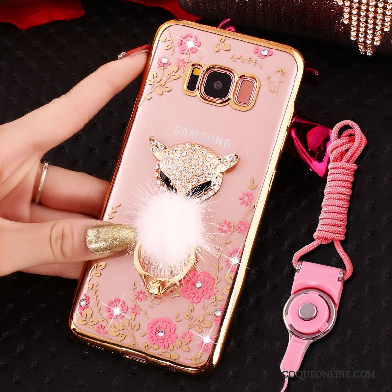 Samsung Galaxy S8 Protection Strass Anneau Or Étoile Coque De Téléphone Incassable