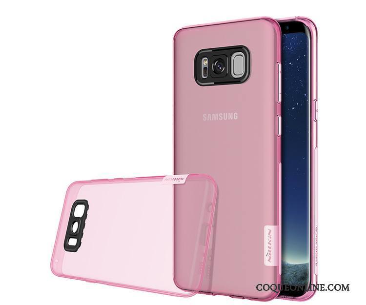 Samsung Galaxy S8+ Protection Étoile Téléphone Portable Fluide Doux Coque Rose Transparent