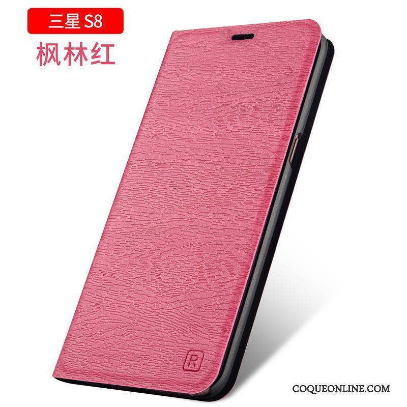 Samsung Galaxy S8 Rouge Clamshell Tout Compris Étui Protection Coque De Téléphone Étoile