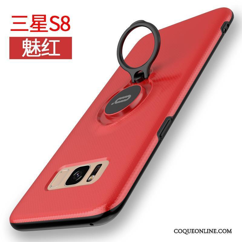 Samsung Galaxy S8 Rouge Étoile Une Agrafe Très Mince Coque De Téléphone Étui Support