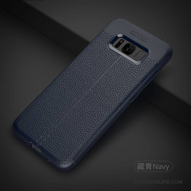 Samsung Galaxy S8 Tout Compris Incassable Silicone Étoile Étui En Cuir Bleu Coque De Téléphone