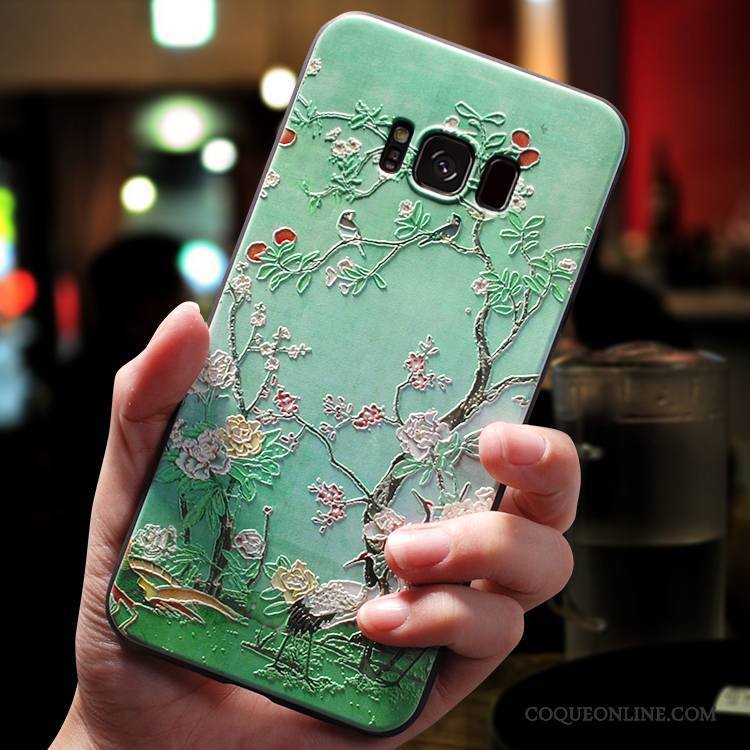 Samsung Galaxy S8 Tout Compris Style Chinois Personnalité Créatif Coque De Téléphone Silicone Vert