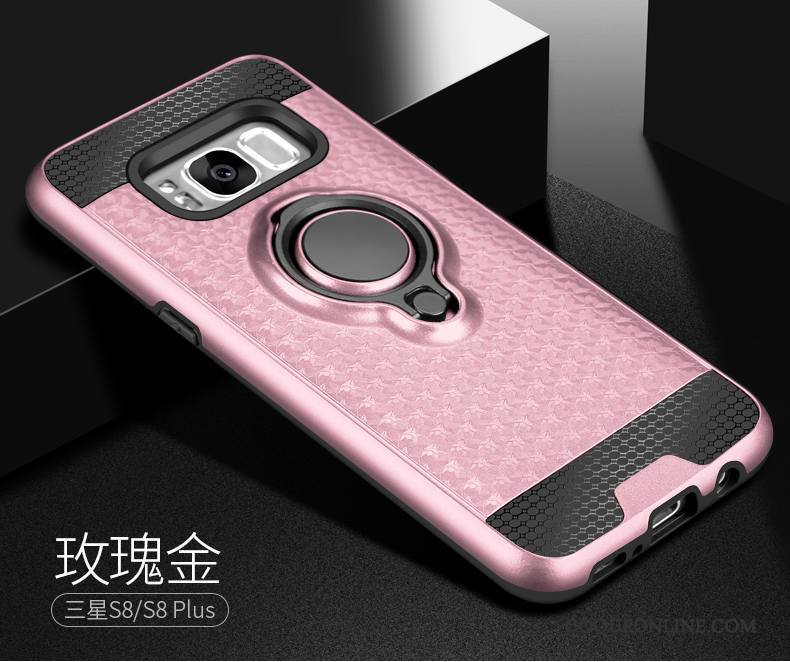 Samsung Galaxy S8+ Étoile Incassable Anneau Rose Tout Compris Coque De Téléphone Créatif