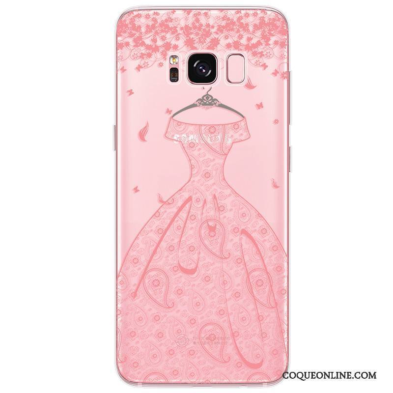 Samsung Galaxy S8 Étoile Incassable Coque De Téléphone Transparent Ornements Suspendus Gaufrage Silicone