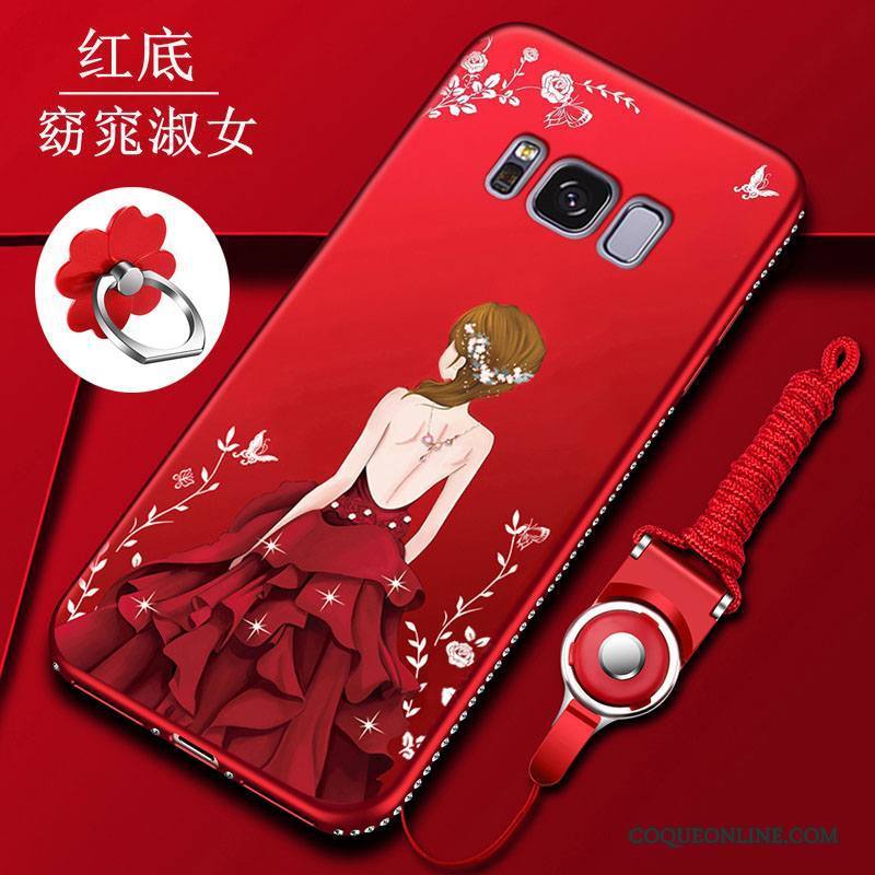 Samsung Galaxy S8+ Étoile Étui Fluide Doux Rouge Protection Silicone Coque De Téléphone