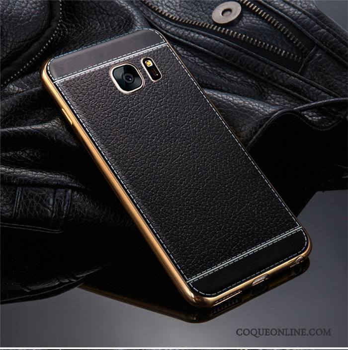 Samsung Galaxy S8 Étui En Cuir Étoile Coque De Téléphone Très Mince Modèle Fleurie Luxe Noir