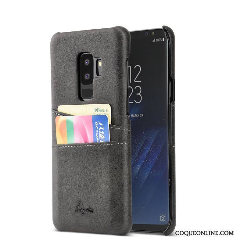 Samsung Galaxy S9+ Carte Cuir Incassable Étui Tendance Étoile Coque De Téléphone