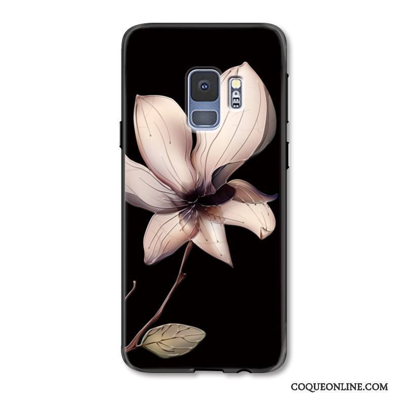 Samsung Galaxy S9 Coque De Téléphone Art Protection Noir Gaufrage Frais Tendance