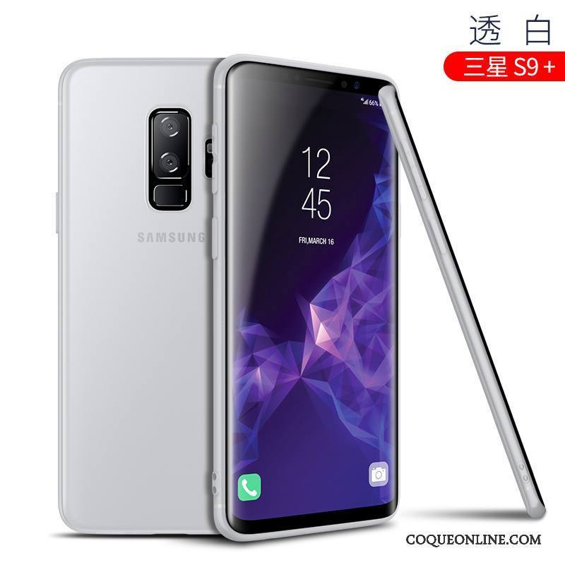 Samsung Galaxy S9+ Coque De Téléphone Membrane Silicone Très Mince Nouveau Délavé En Daim Fluide Doux