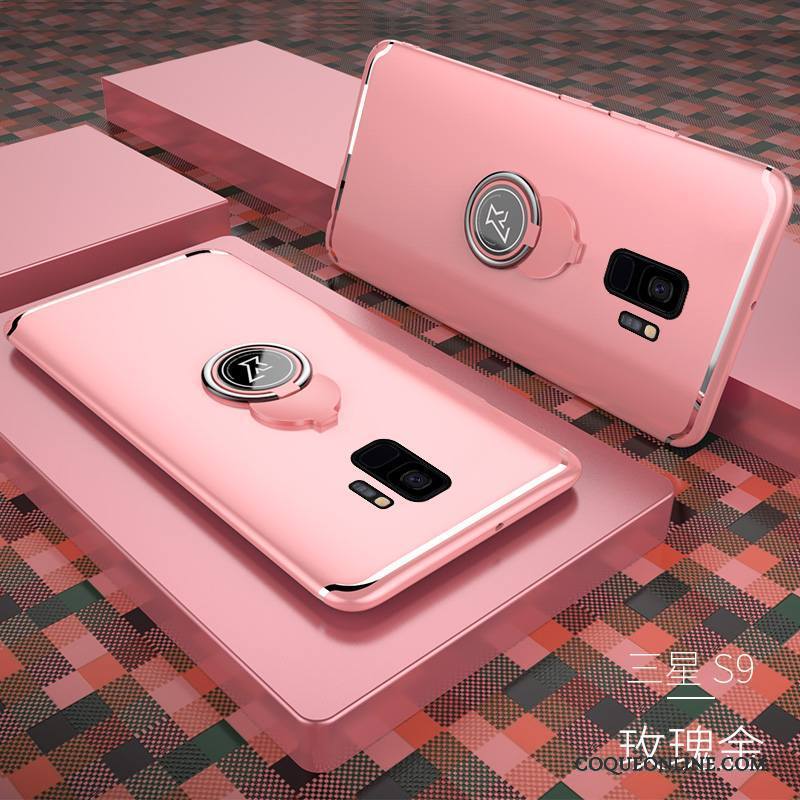 Samsung Galaxy S9 Coque De Téléphone Rose Protection Fluide Doux Foncé Étui Tout Compris